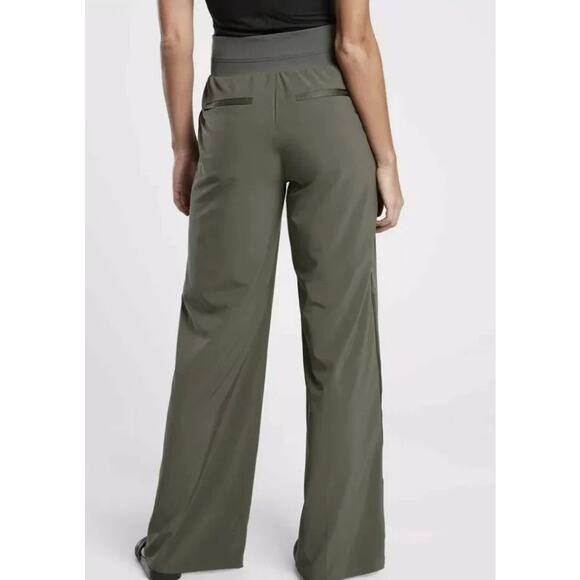 Athleta Plus Nolita Wide Leg Pants Mountain Olive Green Size 20 - Picture 3 of 11